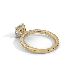 Estrella polvo personalizado oro fino joyería laboratorio cultivado diamante VVS VS pareja anillo mujeres estilo Vintage compromiso regalo ajuste incrustaciones - Product Image 2