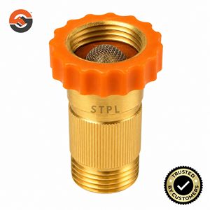 Régulateur de pression d'eau en laiton sans plomb pour camping-car, 40-50 PSI, régulateur réglable à haut débit pour système de plomberie de camping-car et caravane - Product Image 1
