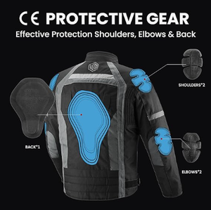 Chaqueta de Motocicleta Unisex con Certificación CE, Impermeable, Resistente al Viento, Ignífuga, Transpirable, Anti-UV, para Turismo y Doble Propósito, % Poliéster - Product Image 5