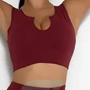 Conjunto de Leggings de Yoga Color Morado con Cintura Alta, Tejido Transpirable, Color Sólido para Mujer - Product Image 6