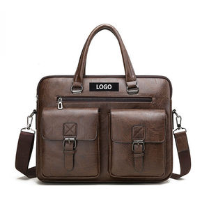New Arrival Waterproof Lawyer Handbags Crossbody Shoulder Travel Business Laptop Bag PU <b>Leather</b> <b>Briefcase</b> Bags For Men - Product Image 4