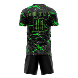 บริการรับผลิตชุดฟุตบอลชายแบบ OEM ตามสั่ง MOQ ต่ำ ดีไซน์ล่าสุด / ชุดฟุตบอลชายคุณภาพสูงพร้อมปักชื่อทีมตามสั่ง - Product Image 2