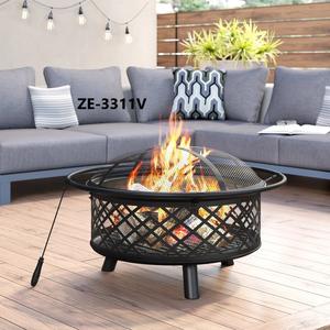 Decorative Laser Cut Stainless Steel Fire Pit <b>Ball</b> Night Shadow Projection Torch Holders Indoor/Outdoor Heating Spark Screen - Product Image 1