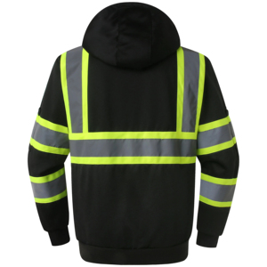 Chaqueta de Seguridad con Cuello de Piel, Cierre de Cremallera, Uniforme de Alta Visibilidad, Impermeable, Industrial, 100% Nailon, Unisex - Product Image 6
