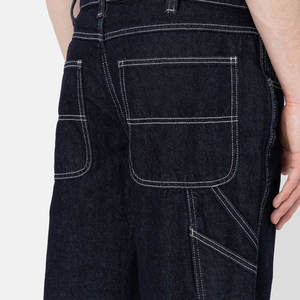 Pantalones Vaqueros de Mezclilla para Hombre, Hechos a Medida por el Fabricante, con Etiqueta Personalizada, Botones Metálicos, 100% Algodón, Corte Ancho, Lavado a la Piedra, Color Negro Lavado - Product Image 2