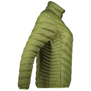 Blouson bomber en duvet fin à capuche pour homme, coupe-vent décontracté d'hiver, fermeture éclair, logo sur le devant, coupe classique, couleur unie, polyester - Product Image 4