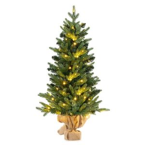 Mini 3 Feet Pre-Lit Artificial Christmas <b>Tree</b> with Burlap Base for <b>Tabletop</b> Xmas Decorations - Product Image 4