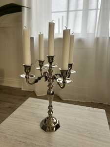 Three Arms Brass Antique Candle Holder For Wedding Occasion Table Display Decorative <b>Candelabra</b> Customizable Designs 2026 - Product Image 5