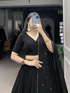 Fatema Fashion's Designer Pure Chanderi Silk Zari Weaving Border Lehenga Choli Indian Pakistani Wedding Party Wear - Product Image 5