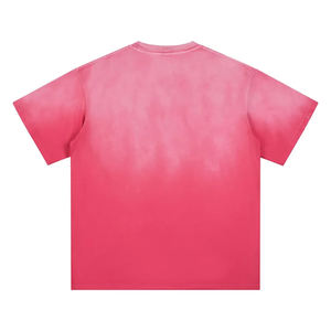 Camiseta Raglan de algodón pesado 230G con cuello redondo y manga corta para hombre, talla grande, holgada, con efecto lavado y degradado, ideal para verano, con estampado personalizado. - Product Image 2