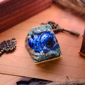 Teclas Místicas de Anime, Teclas Artesanales Personalizadas, Teclas Anime Lindas, Teclas Verdes, Juego de Teclas, Teclas de Resina - Product Image 4