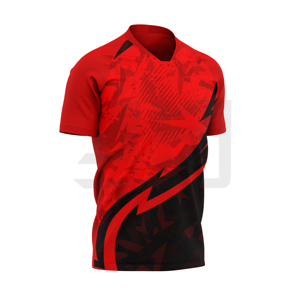 เสื้อฟุตบอลพรีเมียม ผ้าฝ้าย 100% น้ำหนักเบา ระบายอากาศได้ดี ควบคุมความชื้น คอวี แขนสั้น สกรีนชื่อทีมได้ - Product Image 4