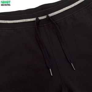 Men's <b>Black</b> Cotton Knitted Shorts Solid Casual Breathable Summer Wear - Product Image 6