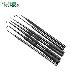 Gancho Quirúrgico Hasni FH-450 para Piel, 6 mm con Bola, Acero Inoxidable, Instrumento Manual para Cirugía de Párpados - Product Image 6