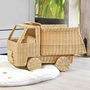 Camiones de juguete ecológicos de ratán para niños, camiones de juguete tejidos a mano de alta calidad - Product Image 1