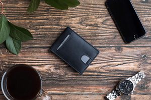 High Quality Short Business Bifold Leather <b>Wallet</b> <b>Metal</b> Clip Custom Logo Low MOQ Multi-Card Capacity Trending Wholesale Option - Product Image 2
