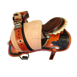 Sillín de cuero genuino hecho a mano Western Pleasure Riding Horse hecho de cuero de roble Herman para montar disponible en todos los tamaños - Product Image 6