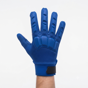 Professional American Football Goal Keeper Gloves with Finger Save Support Breathable Mesh and Strong Ball Handling - Product Image 3