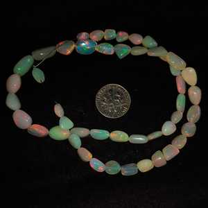 Perles d'opale de feu éthiopienne naturelle de qualité AA, 6-13 mm, 16 pouces, jeu de couleurs, pour la création de bijoux faits main - Product Image 2