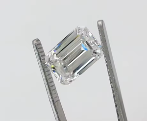 Diamants de laboratoire taille émeraude, diamant non monté 4,12 carats D VVS2, diamants de laboratoire pour bijoux - Product Image 1