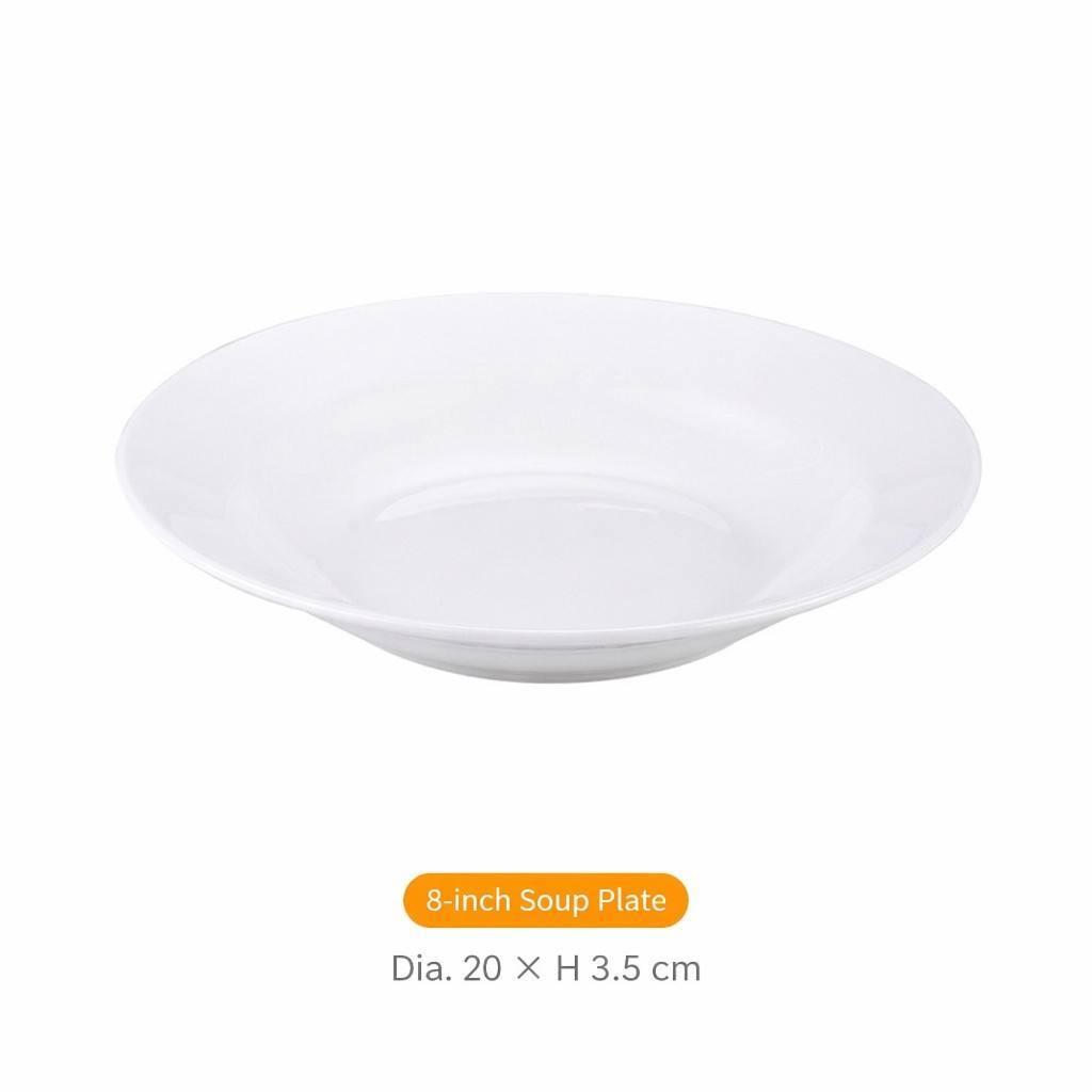 8 inch white deep Plate
