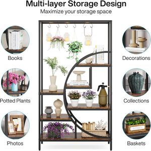 Plant Stand <b>Bookcase</b> for Display and Organization - Product Image 5