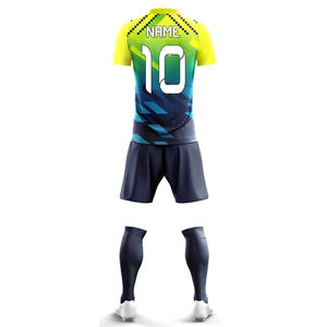 Maillot de football personnalisé avec short pour hommes, femmes et enfants – Nom et numéro personnalisables – Tenue d'équipe – Uniforme scolaire de football sur mesure - Product Image 3