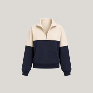 Men's Unisex Winter Oversized Solid Fleece Quarter <b>Zipper</b> <b>Sweatshirt</b> Hoodie 50% Cotton 50% Polyester Eco-Friendly Custom - Product Image 2