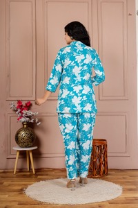 Floral Print Cotton Salwar Kameez Set Three Quarter Sleeve Regular Fit Ankle Length Casual Wear <b>Women</b> India Pakistan <b>Uk</b> Fashion - Product Image 4