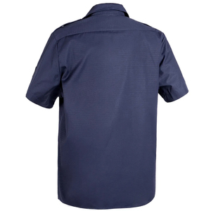 Men's Short Sleeve Ripstop Utility Shirt Epaulettes Dual Chest Pockets Velcro <b>Badge</b> Tab <b>Security</b> Workwear OEM Wholesale - Product Image 2