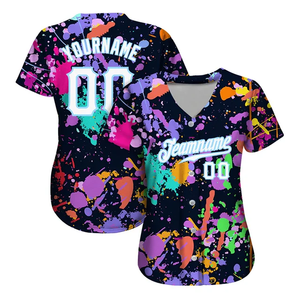 เสื้อเบสบอลและซอฟต์บอลแบบสั่งทำสำหรับเด็ก วัยรุ่น และผู้ใหญ่ ระบายอากาศได้ดี พิมพ์ลายแบบ Sublimation รับผลิตแบบ OEM ODM ชุดทีม ผู้ผลิต - Product Image 2
