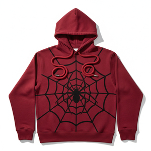 Sudadera con capucha de estilo urbano Y2K, con estampado de telaraña, para hombre, de chándal, extragrande, de forro polar grueso, fabricante - Product Image 2