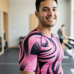 Custom Men High Performance Compression <b>Shirt</b> <b>Half</b> <b>Sleeve</b> Running Training Athletic Sportswear - Product Image 4