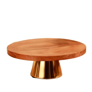 ที่น่าทึ่งโลหะไม้เค้กขาตั้งขนมหวานงานแต่งงานบ้านโรงแรมร้านอาหารวันเกิดอุปกรณ์ตกแต่ง24 - Product Image 1