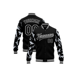 Chaqueta Varsity de Camuflaje Personalizada para Hombre, con Nombre y Número, Impresión por Sublimación, Estilo Casual de Otoño, Cierre de Cremallera, Bolsillos Delanteros - Product Image 3