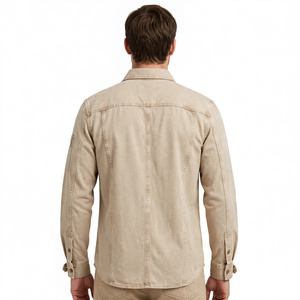 Camisa de mezclilla para hombre con cuello vuelto, ecológica, informal, lavada, con botones, bolsillo en el pecho, de secado rápido y transpirable BD - Product Image 3