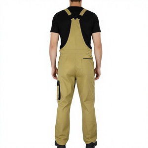 Men's Waterproof Silk Screen Printed Work Overalls Pockets Multiple Colors Durable Cotton Blend <b>Construction</b> <b>for</b> Industrial Use - Product Image 3