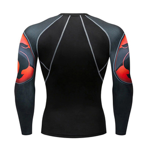 Camiseta de compresión para hombre OEM de buena calidad, personalizada en tamaño y logotipo, para MMA, transpirable, suave, de secado rápido, a precio razonable. - Product Image 5