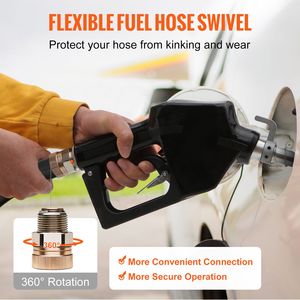 Ugello Automatico per Carburante con Ingresso Filettato NPT da 3/4'', Beccuccio da 13/16'', Portata Massima 11 GPM, Spegnimento Automatico, in Alluminio e PVC, per Pompe di Benzina - Product Image 5