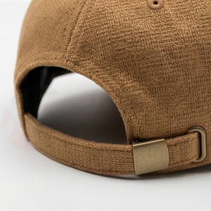 Tan Brown Suede Texture <b>Baseball</b> <b>Cap</b> <b>Plain</b> Adjustable Premium Hat Choice Outdoor Daily Quality Fit Pick Style Top - Product Image 6