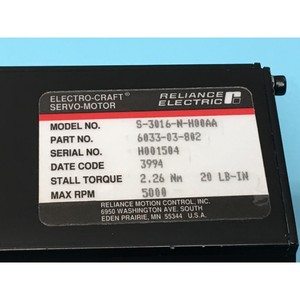Reliance Electric 6033-03-802 Electro-Craft AC - Équipements et pièces semi-conductrices d'occasion fiables à l'échelle mondiale - Product Image 4