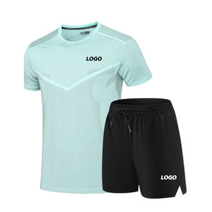 Conjuntos Deportivos de Verano para Hombre, Camisetas y Pantalones Cortos Transpirables y Ligeros con Diseño Sólido - Product Image 2