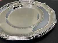 Assiette de Présentation en Laiton pour Mariages et Événements, Style Floral, Assiette Argentée de Haute Qualité, Assiettes Décoratives, Artisanat Métallique, Compatible Lave-Vaisselle