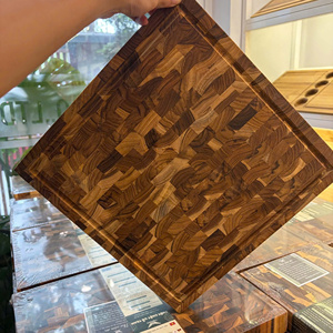 Tabla de Madera de Teca Natural Marrón Hecha a Mano SMARTWOOD – Tabla Rectangular Sostenible de Grano Final para Preparación y Servicio - Product Image 1