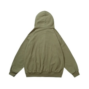 Vente en gros : Sweat à capuche épais pour homme, sans cordon de serrage, entièrement zippé, avec patchwork, broderie et blocs de couleurs, modèle essentiel personnalisable - Product Image 4