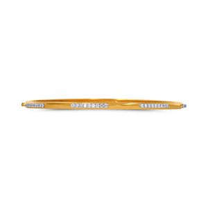 Bracelet minimaliste pour femme en or jaune avec diamants de laboratoire taille brillant rond, idéal pour le quotidien - Product Image 2