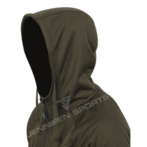 Veste de chasse d'hiver pour homme de haute qualité en toile 100% coton avec fermeture éclair personnalisée, respirante et à col montant - Product Image 5