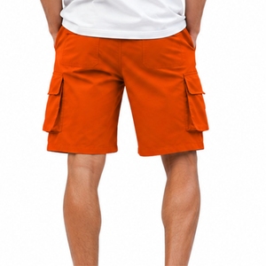 Shorts homme premium, couleur unie, grandes tailles, streetwear, multi-poches, confortables, pour l'été. - Product Image 3