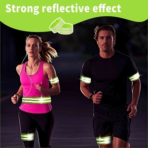สายรัดข้อมือสะท้อนแสงมองเห็นได้ชัดเจนสำหรับขี่จักรยานวิ่งขี่จักรยานสายรัดข้อมือข้อมือสายรัดข้อเท้ากางเกงข้อมือคลิปหนีบ - Product Image 5