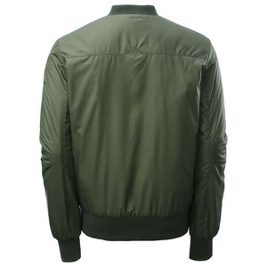 Men's Olive Green Bomber Jacket Casual Zipper Front Stand Collar Breathable Windproof Polyester Outerwear <b>Winter</b> <b>Wear</b> Regular - Product Image 5